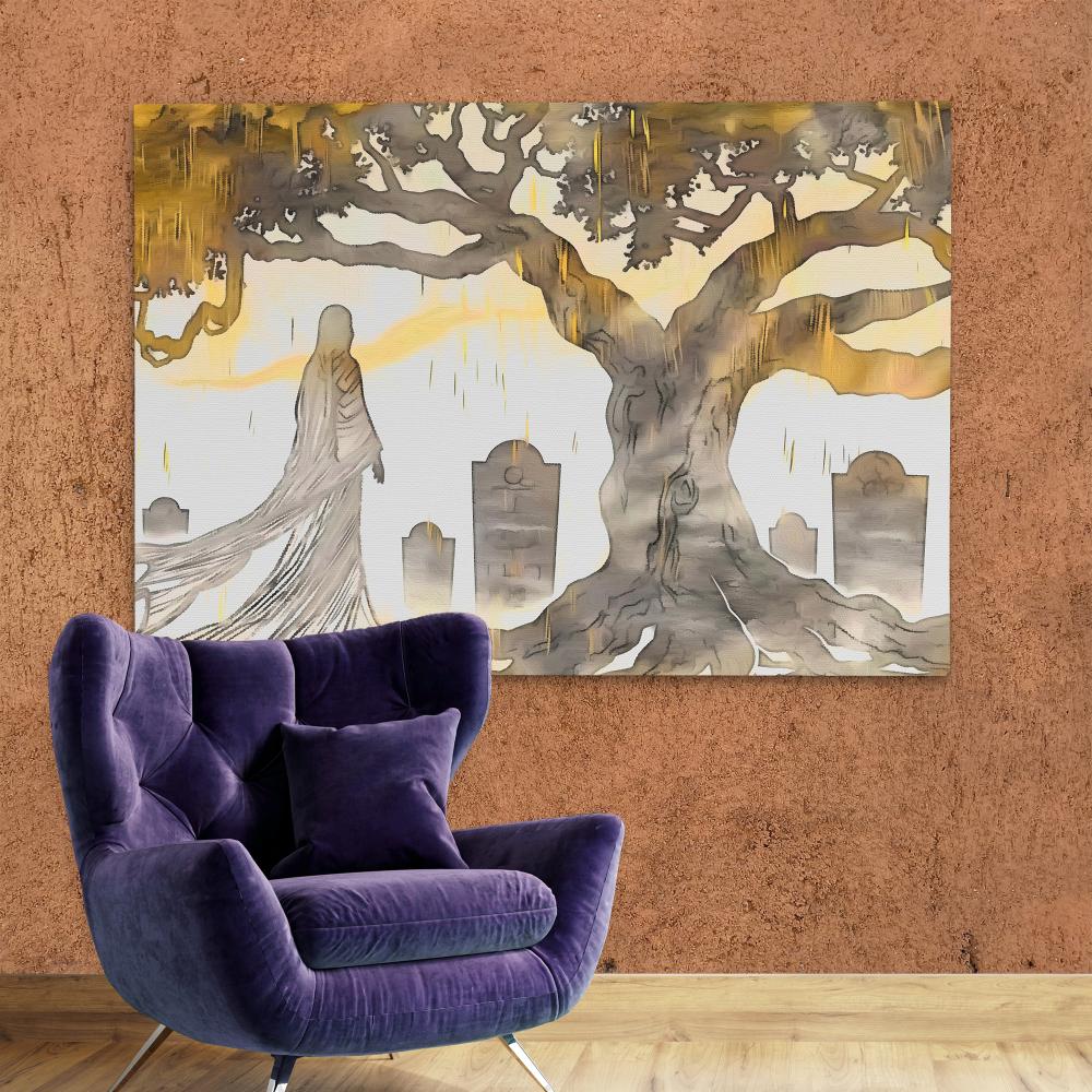 Cemetery Ghost - Luxury Wall Art