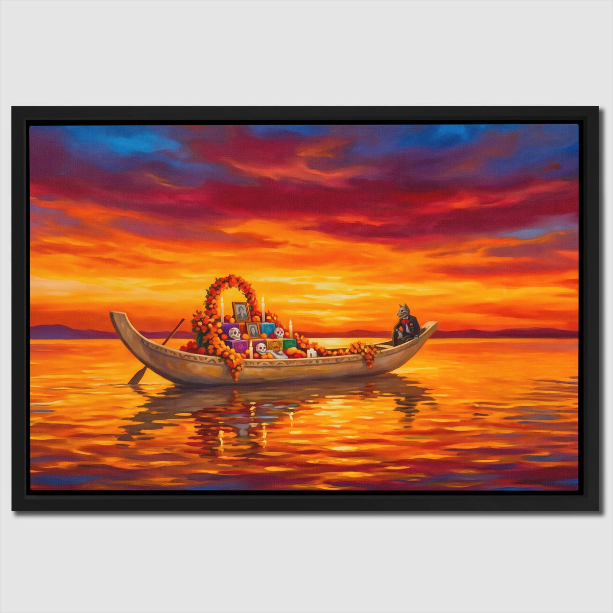 Ceremonial Boat Sunset - Luxury Wall Art