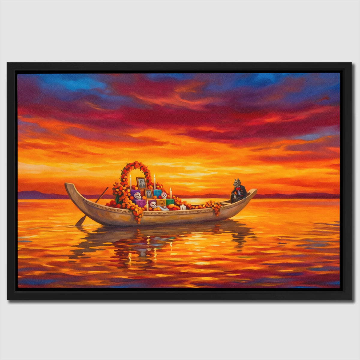 Ceremonial Boat Sunset — Ceremonial Boat Sunset Close Up Landscape 75