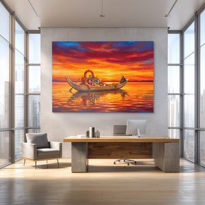 Ceremonial Boat Sunset — Ceremonial Boat Sunset Baller Office 27