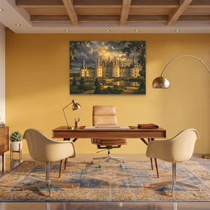 Chambord Castle Twilight Reflection — Chambord Castle Twilight Reflection Fun Office Land 92