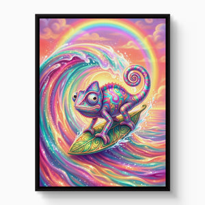 Chameleon's Rainbow Wave - Luxury Wall Art