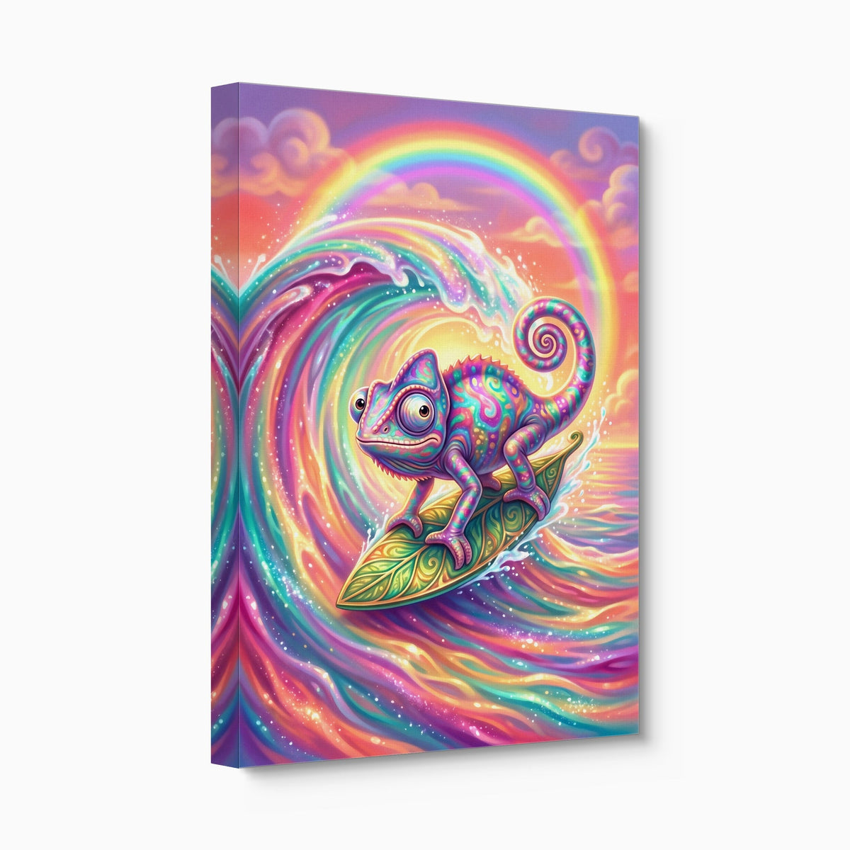 Chameleon's Rainbow Wave - Luxury Wall Art