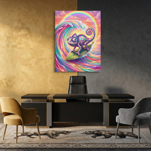 Chameleon's Rainbow Wave - Luxury Wall Art