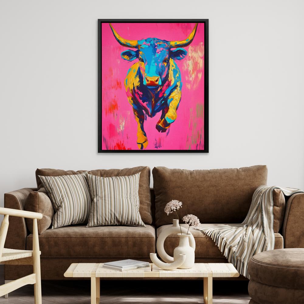 Charging Electric Bull - Luxury Wall Art