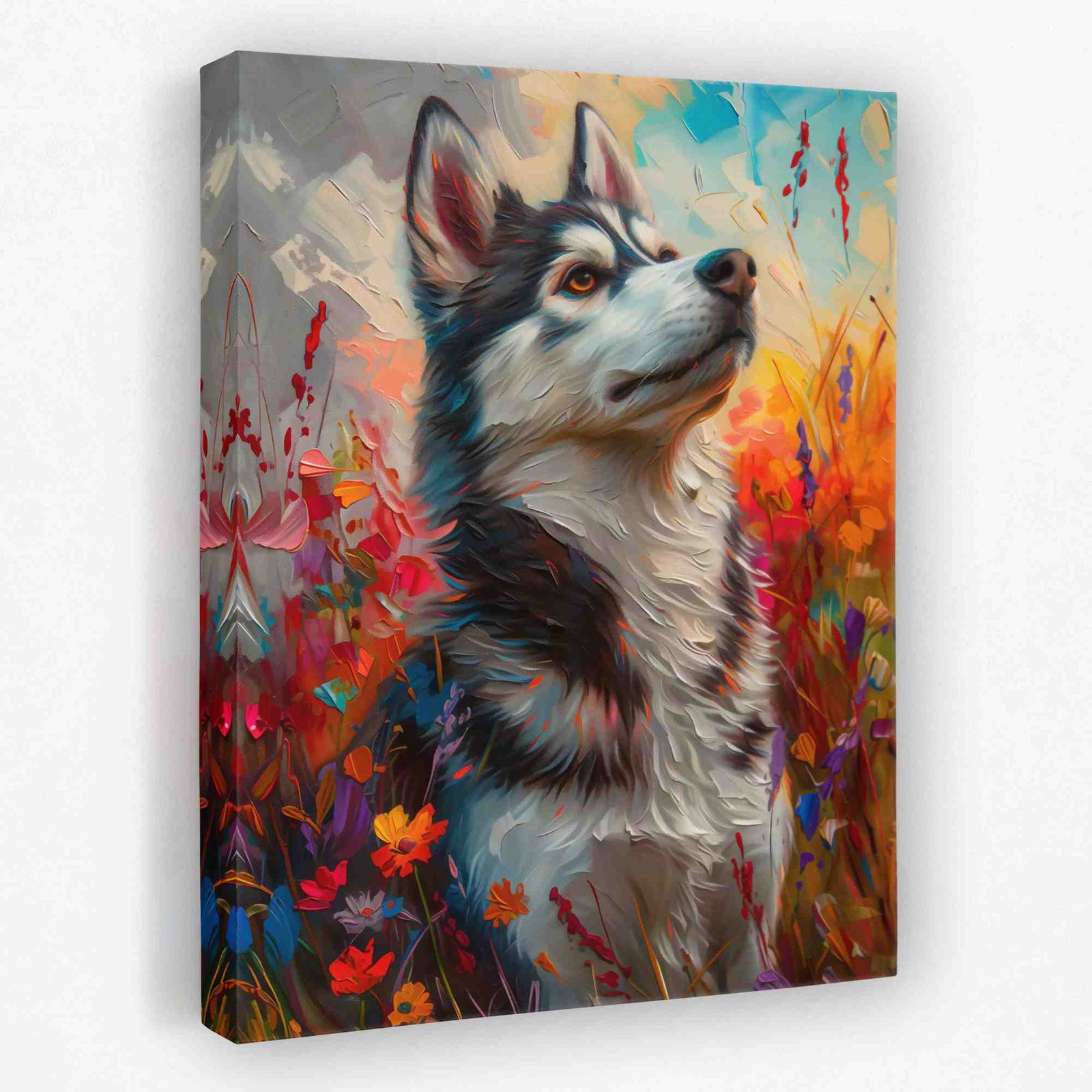Charming Husky - Dog Canvas Wall Art