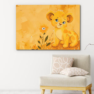 Charming Lion Cub - Luxury Wall Art