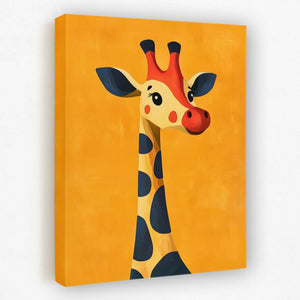 Cheerful Cartoon Giraffe - Luxury Wall Art