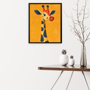 Cheerful Cartoon Giraffe - Luxury Wall Art