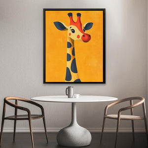 Cheerful Cartoon Giraffe - Luxury Wall Art