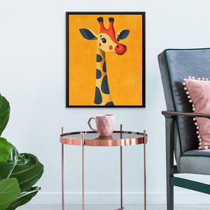 Cheerful Cartoon Giraffe - Luxury Wall Art