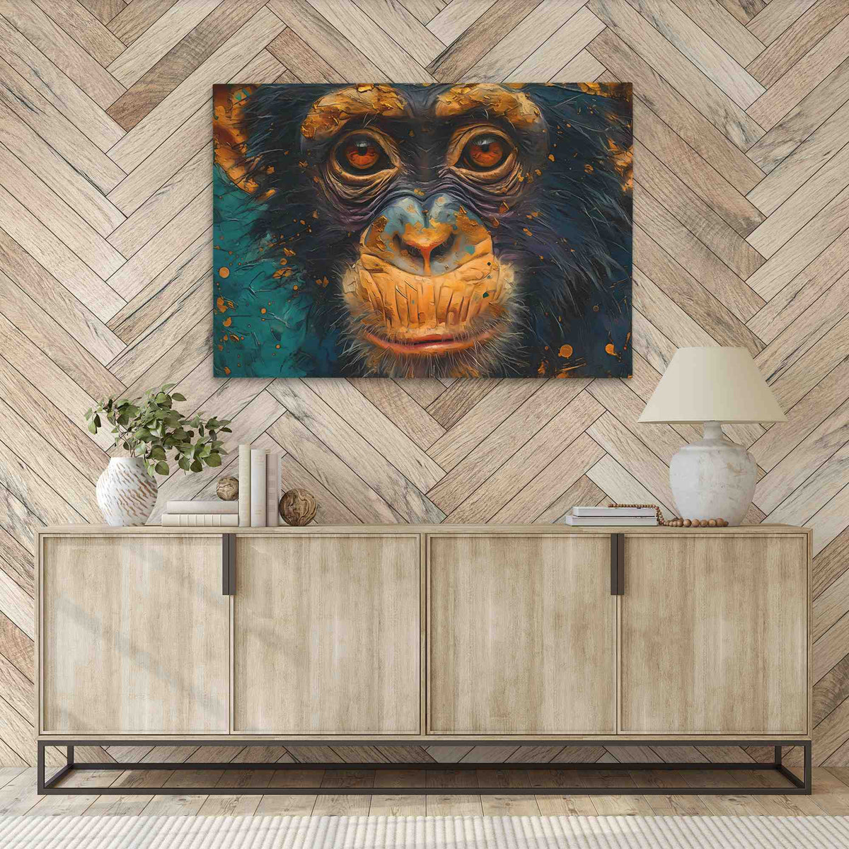 Cheerful Chimp - Luxury Wall Art