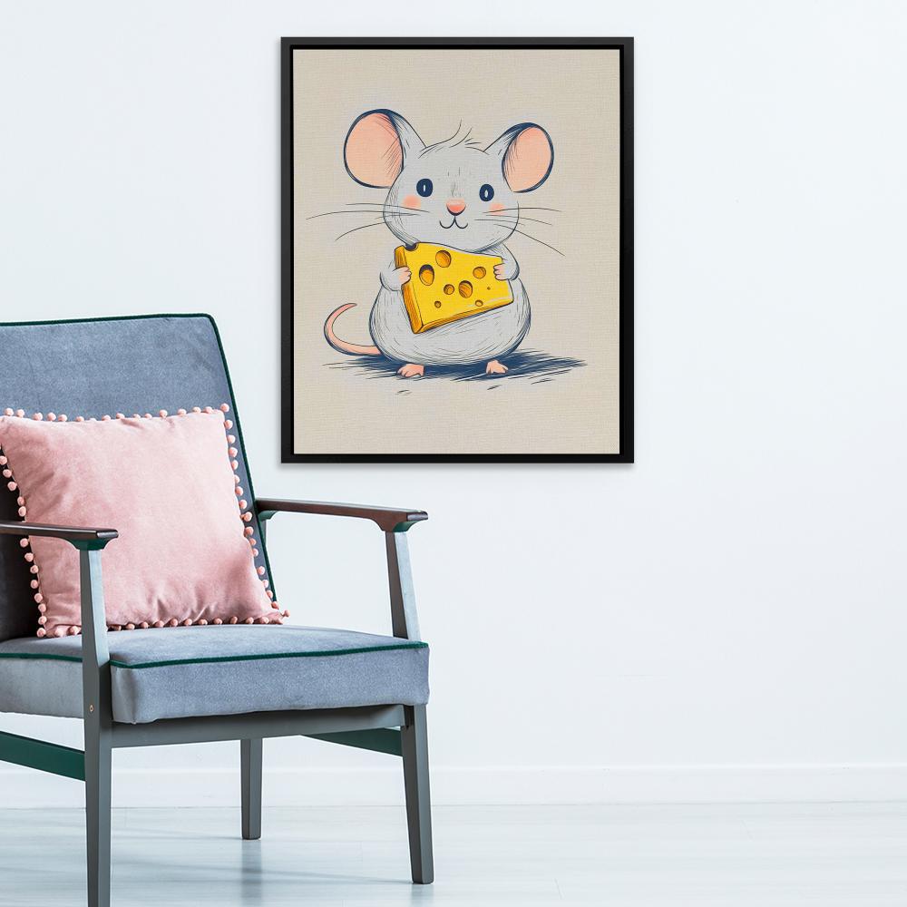 Cheesy Mouse - Luxury Wall Art