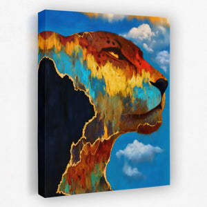 Cheetah Cloudscape Rising - Luxury Wall Art