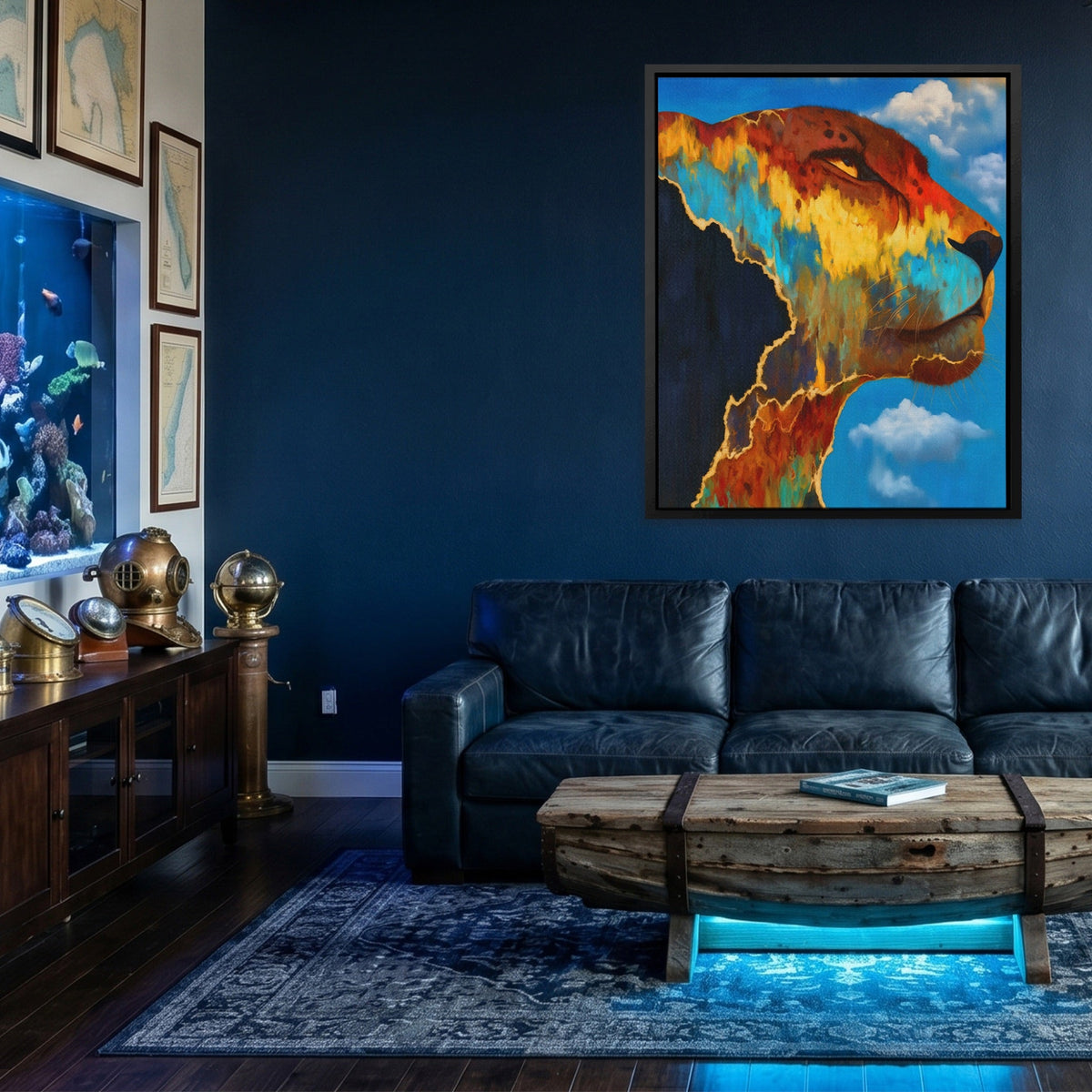 Cheetah Cloudscape Rising - Luxury Wall Art