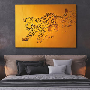 Cheetah Cub Playing - Luxury Wall Art