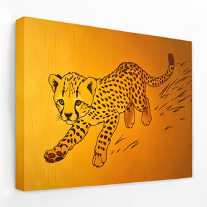 Cheetah Cub Playing - Luxury Wall Art