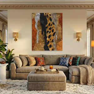 Cheetah Desert Sprint - Luxury Wall Art