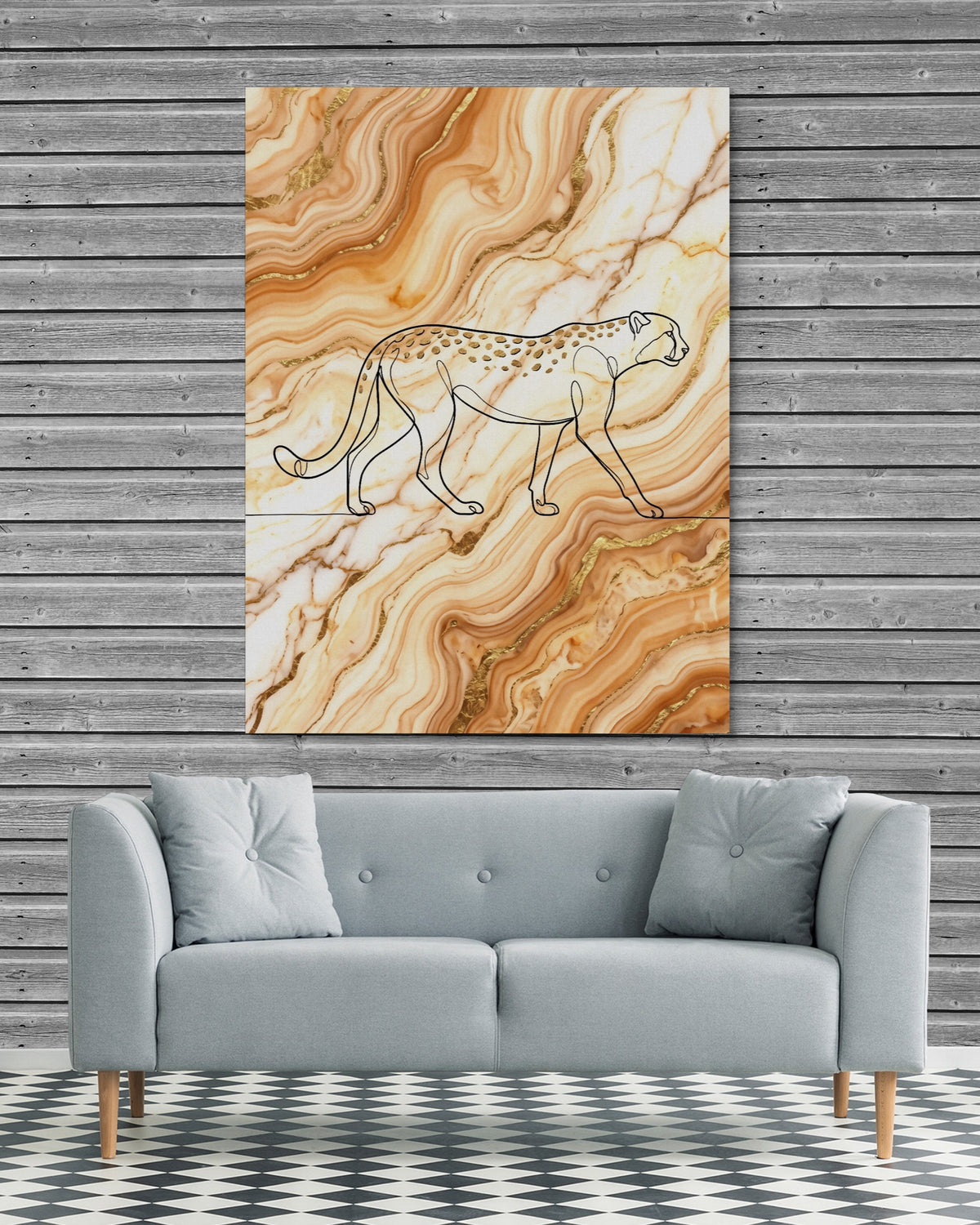Cheetah Golden Marble — cheetah golden marble psd grey wood checkers couch 1port flush print