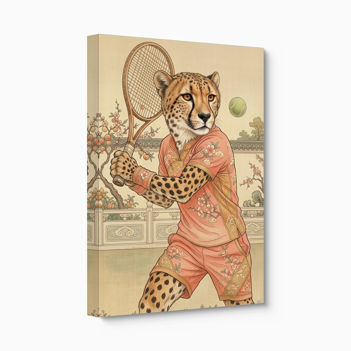 Cheetah's Court Serve - Luxury Wall Art