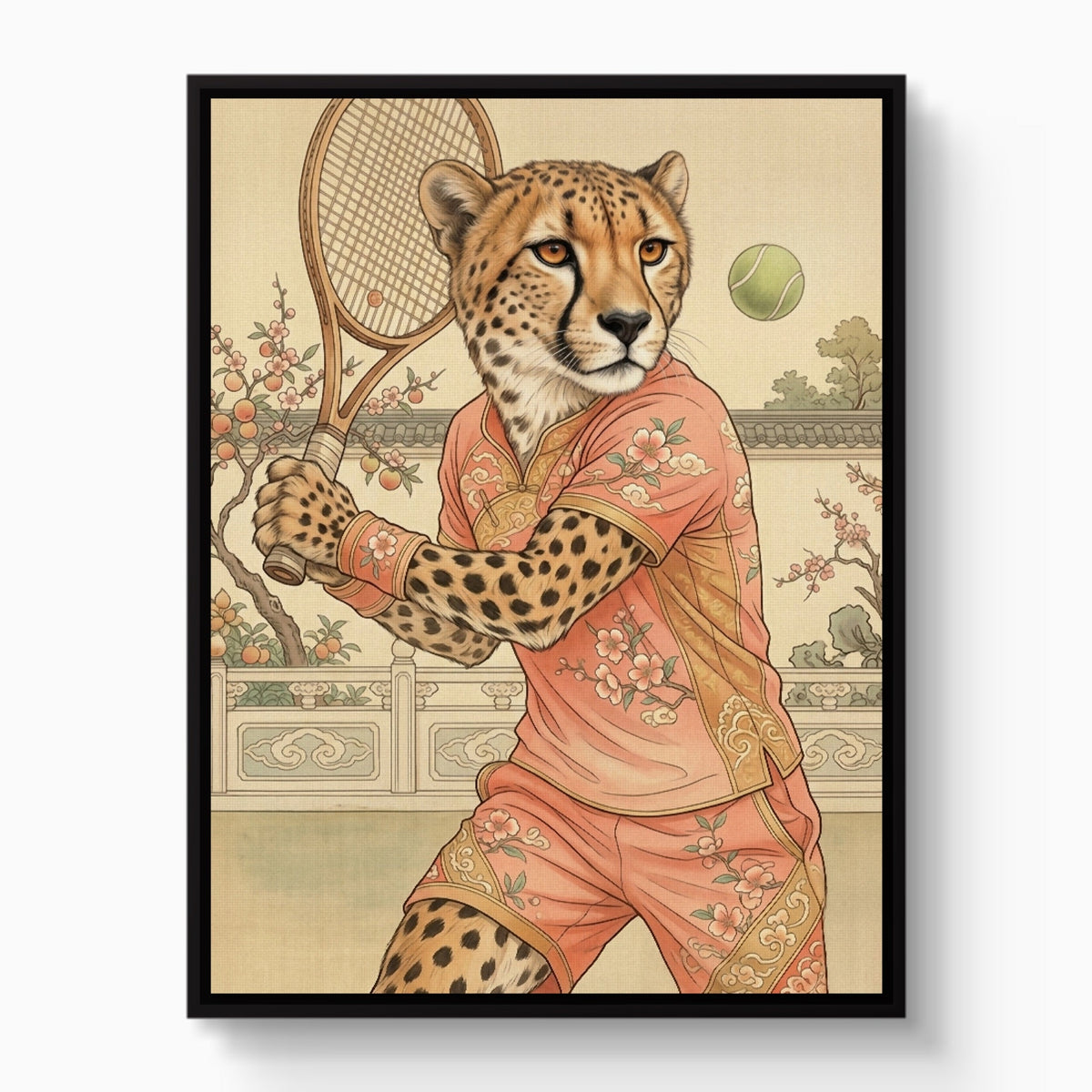 Cheetah's Court Serve - Luxury Wall Art