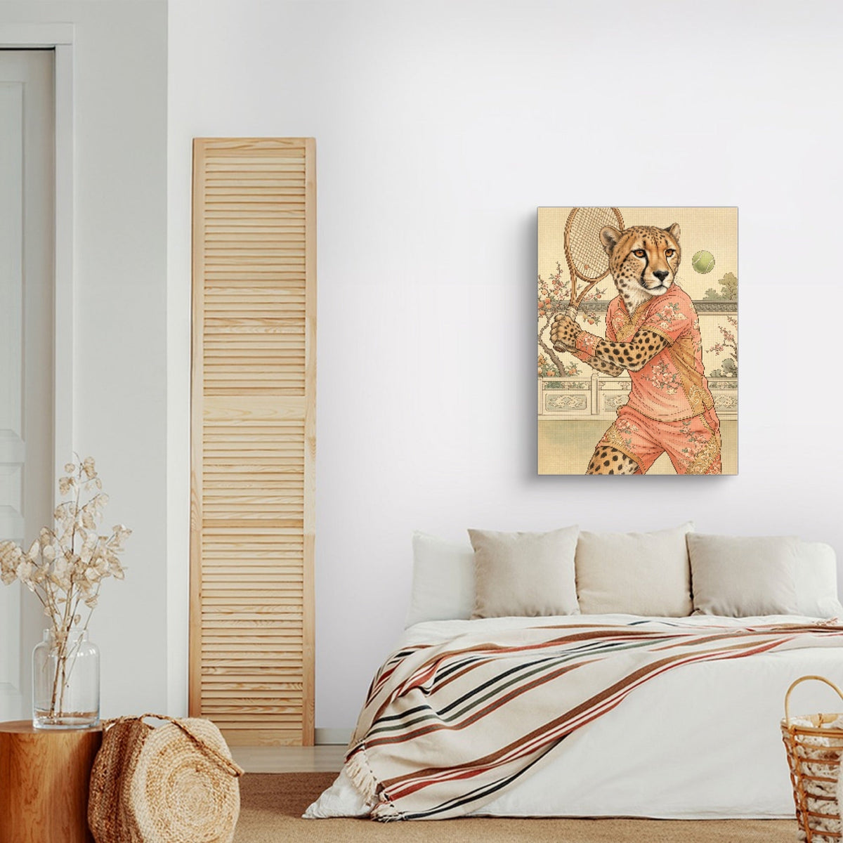 Cheetah's Court Serve - Luxury Wall Art