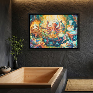 Chef Octopus Cooking — Chef Octopus Cooking Bamboo Bathroom Land 45