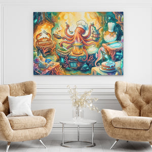 Chef Octopus Cooking — Chef Octopus Cooking brown chairs land 237