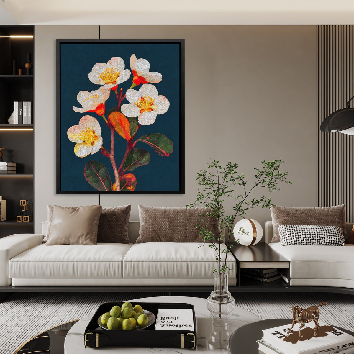 Cherry Blossom Botanical - Luxury Wall Art