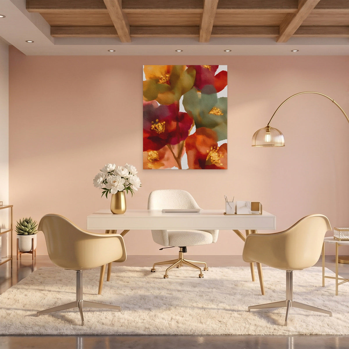 Cherry Blossom Gold - Luxury Wall Art