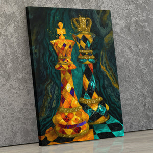 Chess Jeweled Crowns - Luxury Wall Art