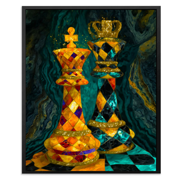 Chess Jeweled Crowns in a room