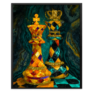 Chess Jeweled Crowns - Luxury Wall Art