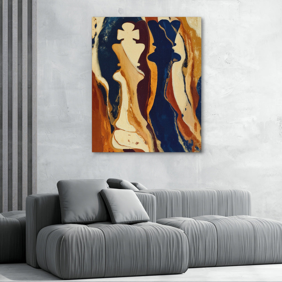 Chess Kings Silhouette - Luxury Wall Art