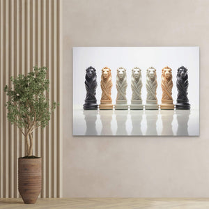 Chess Lions - Luxury Wall Art