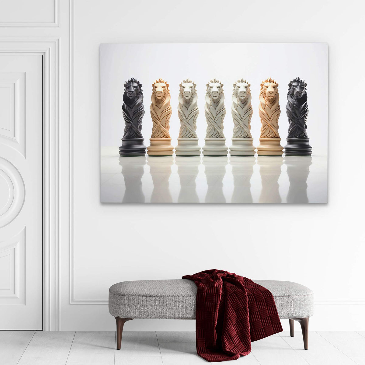 Chess Lions - Luxury Wall Art