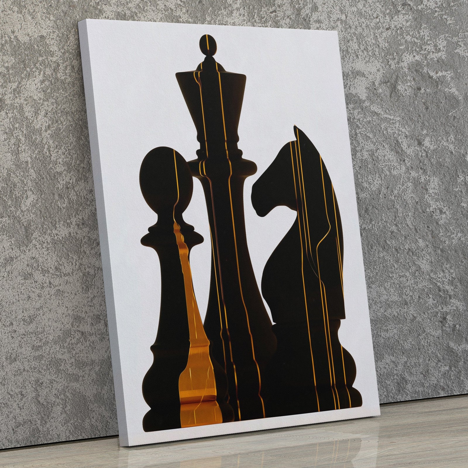 Chess Strategic Shadows - Luxury Wall Art