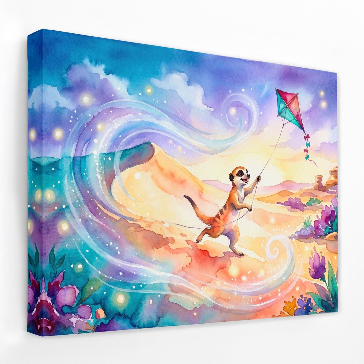 Child Kite Ascension — Child Kite Ascension Landscape   Side View   Mirror Wrap 112