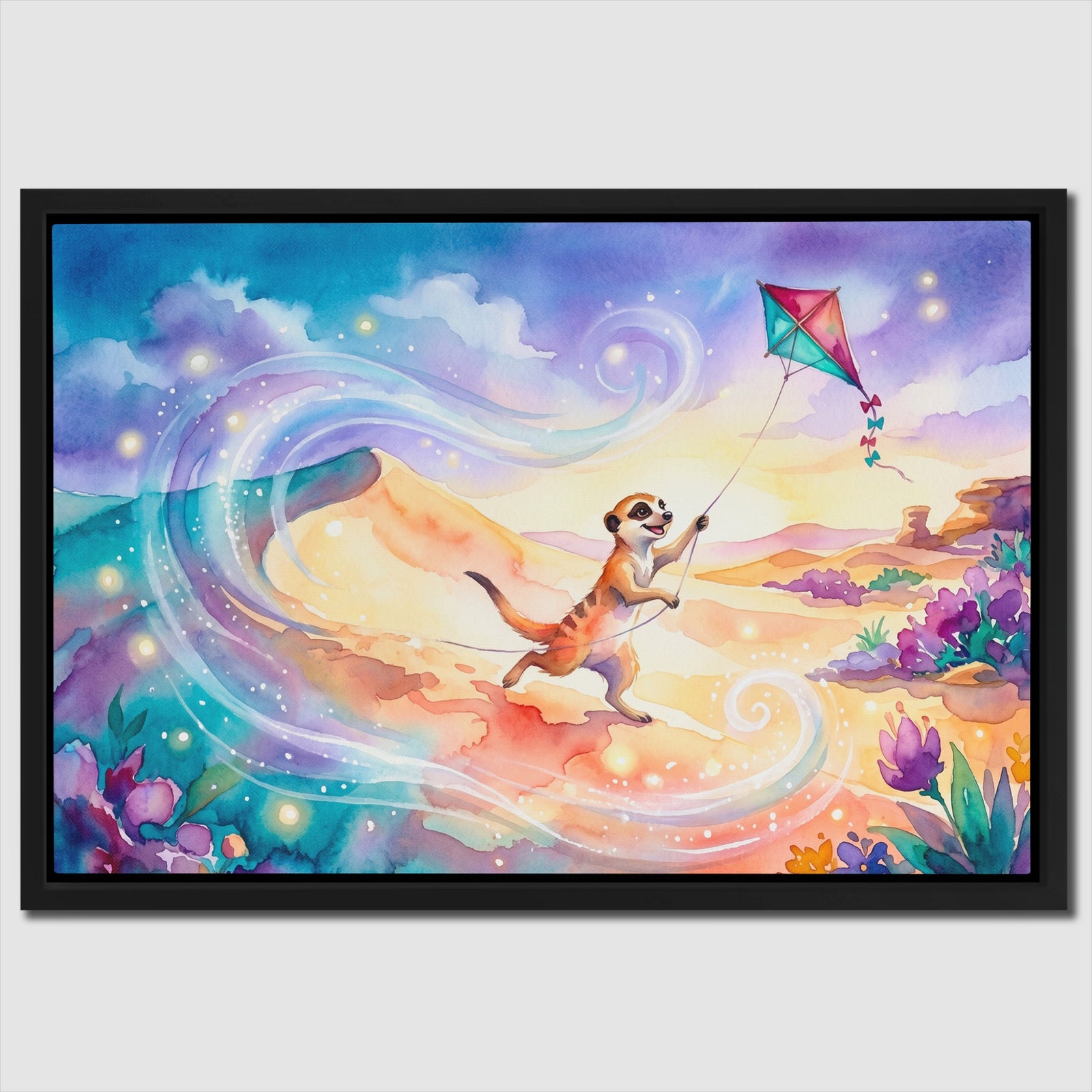Child Kite Ascension — Child Kite Ascension Close Up Landscape 64