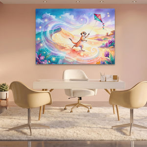Child Kite Ascension — Child Kite Ascension Pink Office Land 144