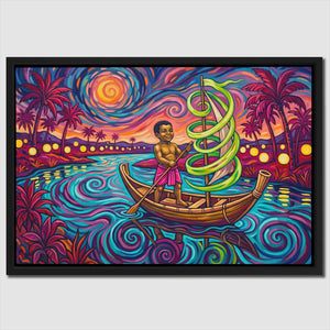 Child Starry Voyage canvas wall art