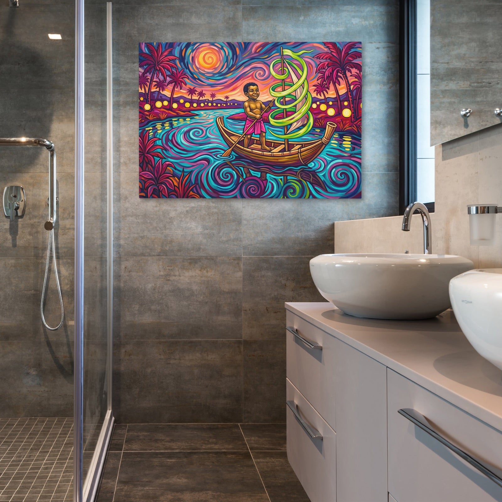 Child Starry Voyage canvas wall art