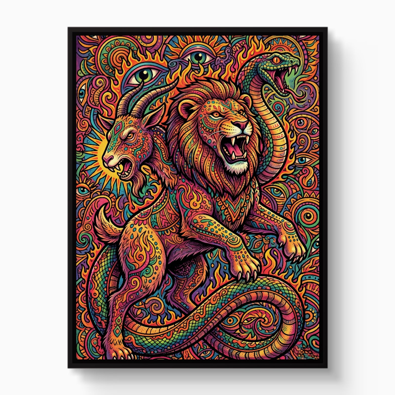 Chimera Unleashed — chimera unleashed white studio framed black