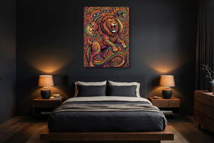 Chimera Unleashed — chimera unleashed bedroom with dark walls 1port flush print