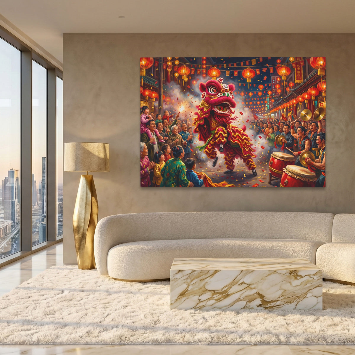 Chinese New Years Celebration — Chinese New Years Celebration White Gold Lux Land 296