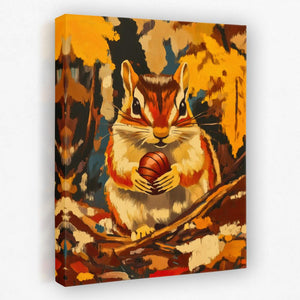 Chipmunk Nut Treasure - Luxury Wall Art