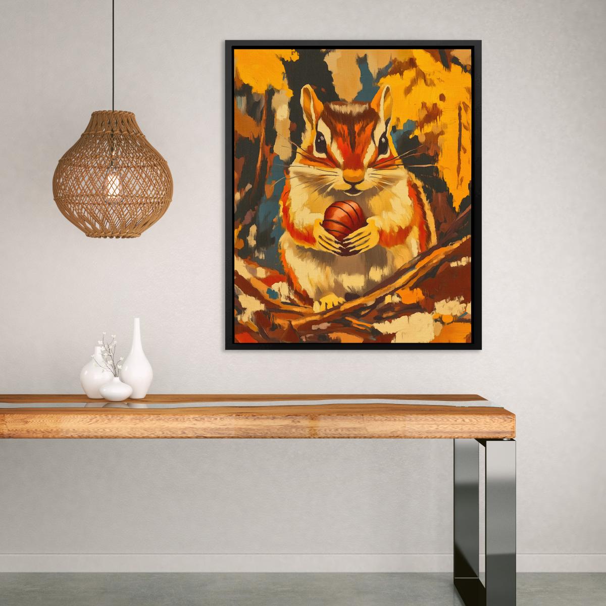 Chipmunk Nut Treasure - Luxury Wall Art