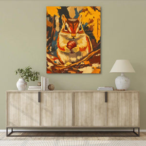 Chipmunk Nut Treasure - Luxury Wall Art