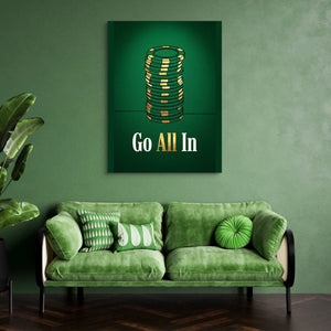 Chips Go All-In — chips go all in sq green couch 1port flush print