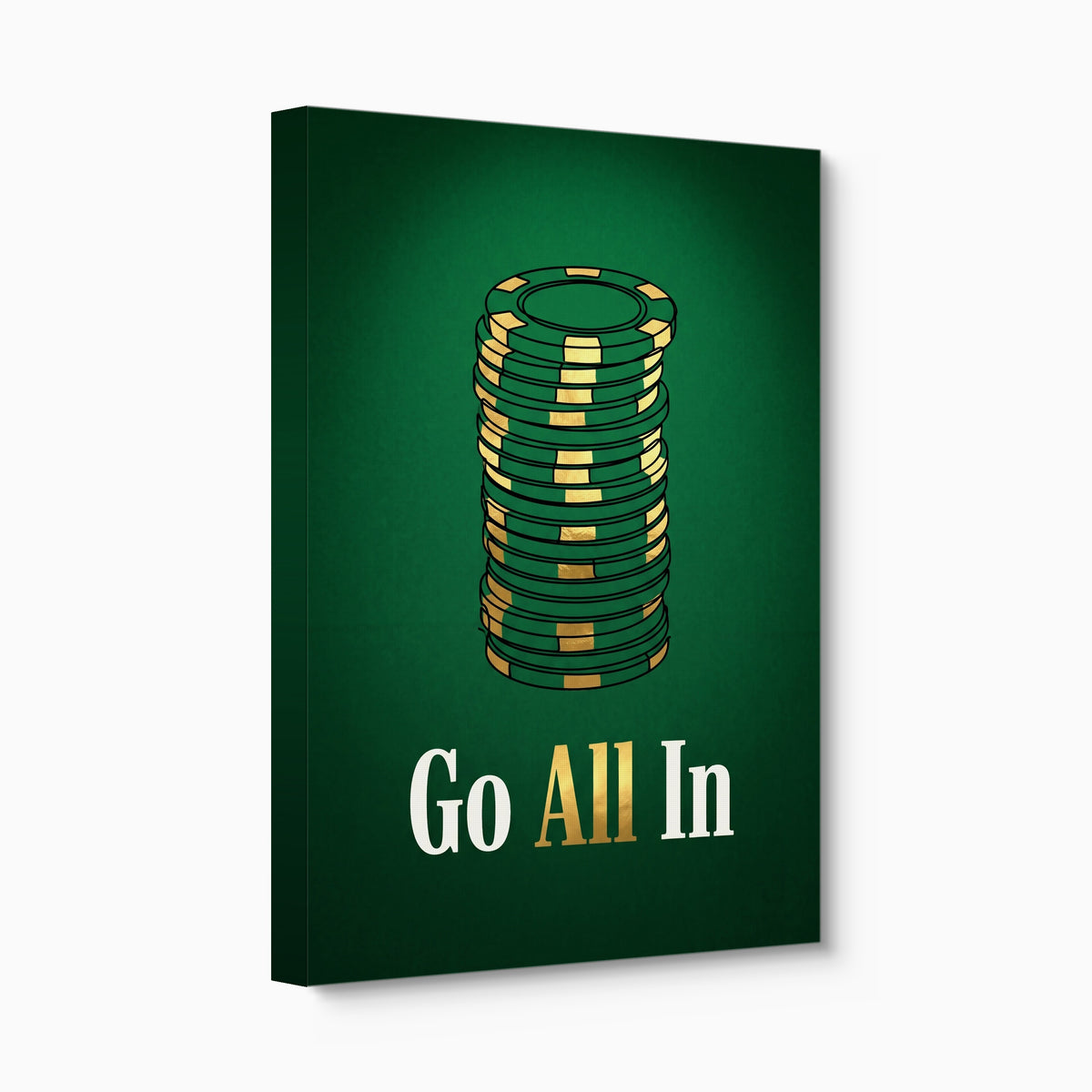 Chips Go All-In - Luxury Wall Art